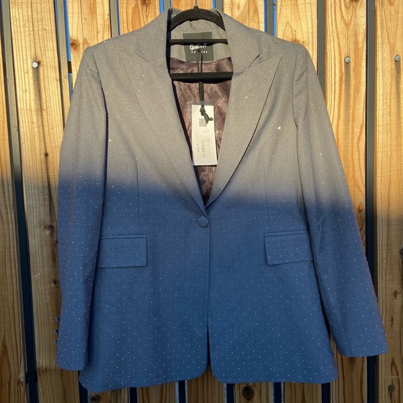 Giulina N Couture - Gray Blazer with crystal rhinestones - Picture 2 of 13